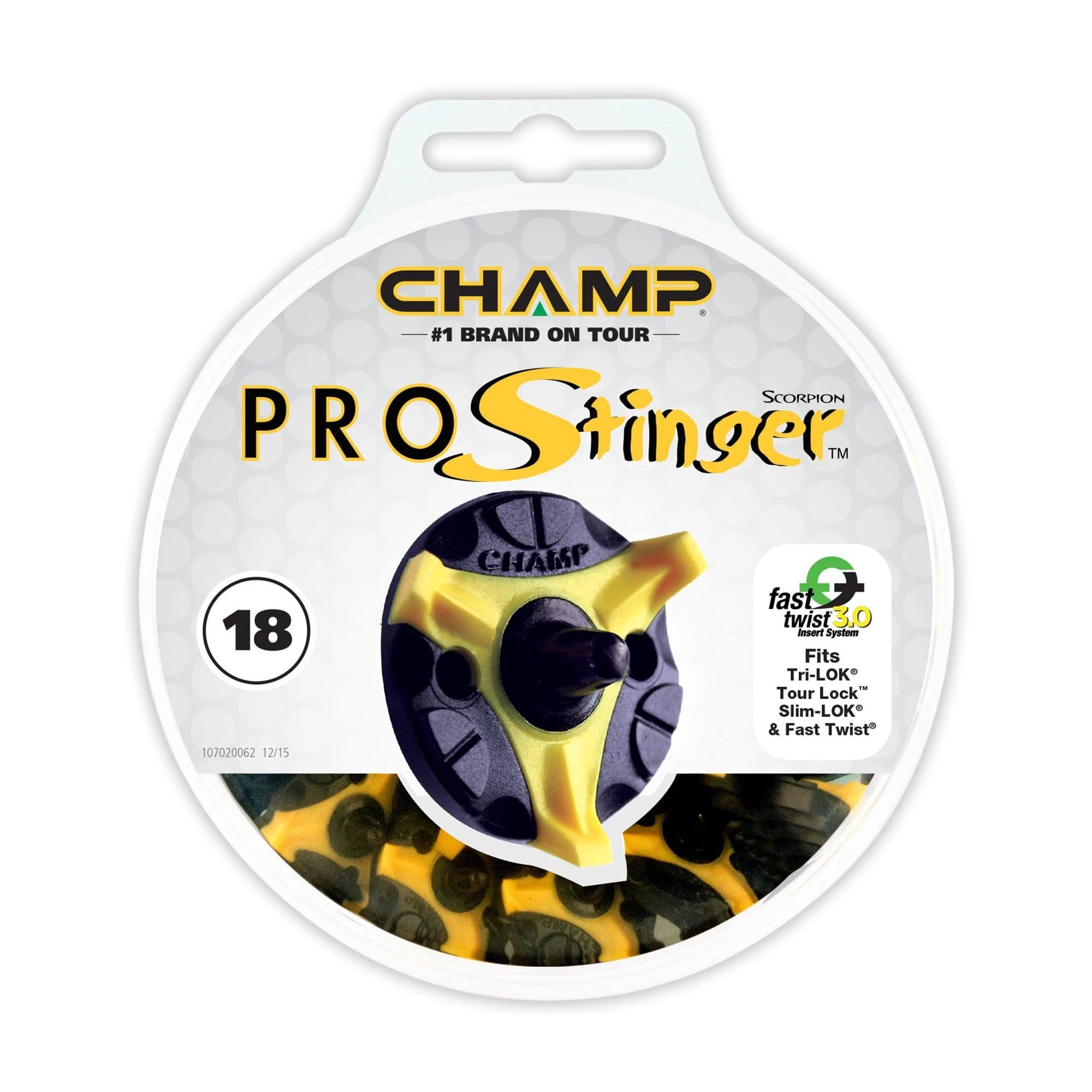 Champ Pro Stinger Fast Twist Golf Shoe Spikes 18 Pack 3 Champ Pro Stinger Fast Twist Golf Shoe Spikes 18 Pack